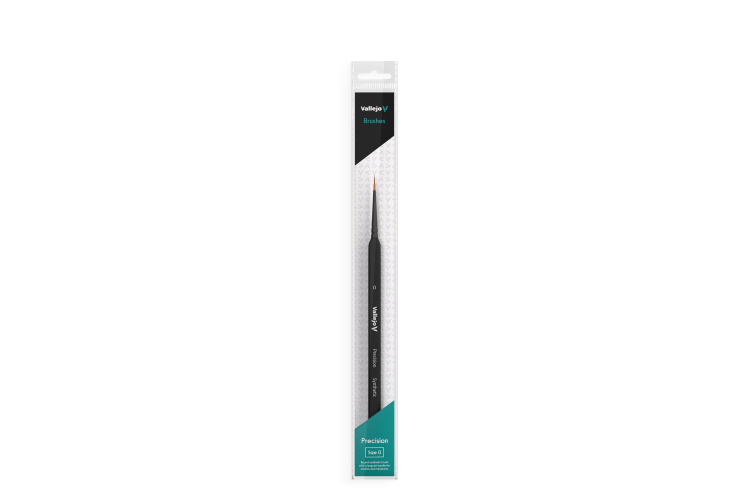 Vallejo VALB03000 Round Synthetic Brush Triangular Handle No. 0 - B03000 precision 0 blister - VALB03000-XS