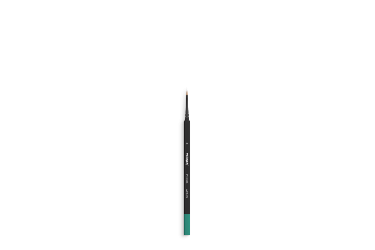 Vallejo VALB03000 Round Synthetic Brush Triangular Handle No. 0 - B03000 precision 0 brush 1 - VALB03000-XS