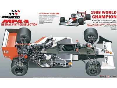 1:12 Beemax 12002 McLaren MP4/4 - 1988 Monaco Winnaar - Formule 1 Auto - Bee12002 1 - BEE12002