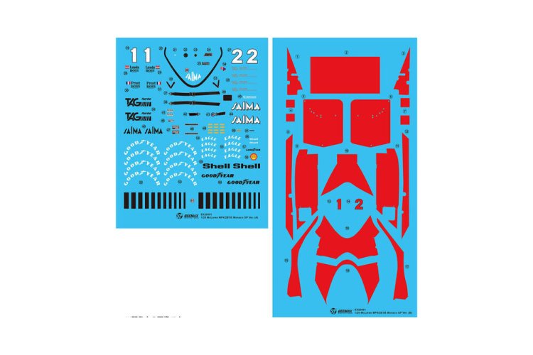 1:20 Beemax 20001 McLaren MP4/2B '85 Monaco - Formula 1 Auto - Bee20001 10 - BEE20001
