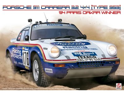 1:24 Beemax 24038 Porsche 911 Carrera 3.2 4x4 Type 953 No.176 1984 Paris-Dakar Winner - Duitse Rallyauto - Bee24038 1 - BEE24038