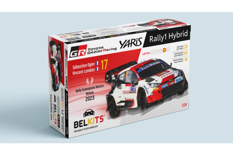 1:24 Belkits 026 Toyota Yaris WRC - 2023 Guanajuato Mexico Rally Winner - Japanse Raceauto - Bel026 1 - BEL026