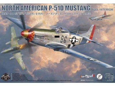 1:35 Border Model BF015 North American P-51D Mustang WWII met Volledige Interieur - Amerikaans Jachtvliegtuig - Bmbf015 1 - BMBF015