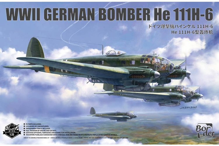 1:35 Border Model BF018 Heinkel He 111 H-6 &ndash; WWII German Bomber &ndash; Propeller Aircraft - Bmbf018 1 - BMBF018