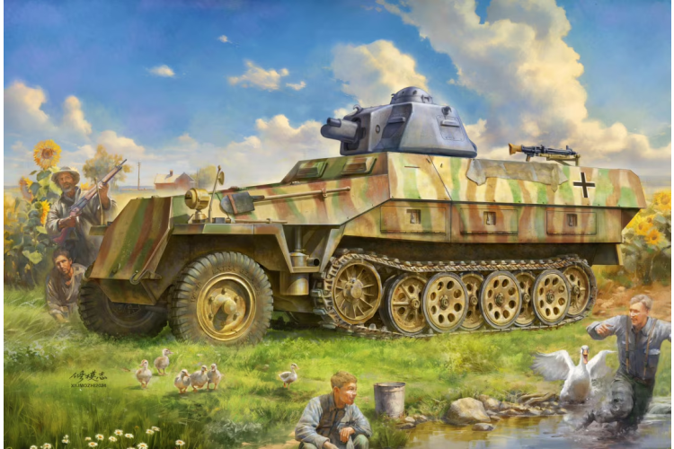 1:35 Border Model BT042 Sd.Kfz.251 Ausf.D w/ R35 Turret - Militair Voertuig - Bmbt042 - BMBT042