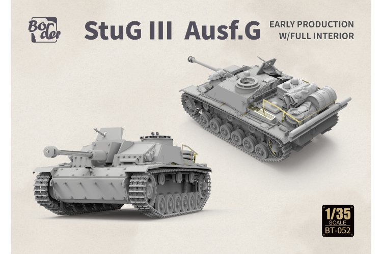 1:35 Border Model BT052 StuG III Ausf. G - Vroege Productie met Volledig Interieur - WWII Duitse Tankjager - Bmbt052 2 - BMBT052
