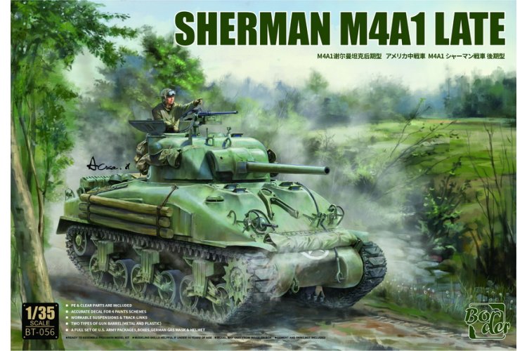 1:35 Border Model BT056 Sherman M4A1 Late Versie WWII - Amerikaanse Tank - Bmbt056 1 - BMBT056