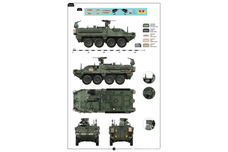 1:72 Border Model TK7014 M1130 Stryker CV & CV-TACP - 2 Amerikaanse Pantservoertuigen - Bmtk7014 4 - BMTK7014