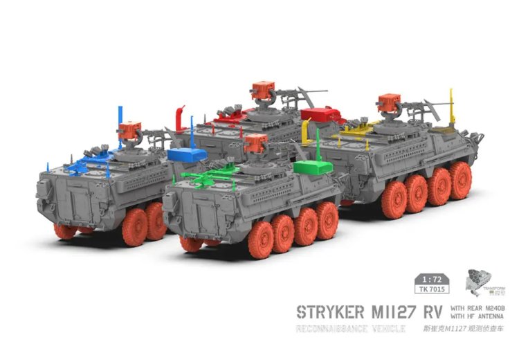 1:72 Border Model TK7015 M1127 Stryker RV with M240B Mounted & HF Antenna - American Reconnaissance Vehicle - Bmtk7015 3 - BMTK7015