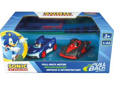1:43 Carrera P&S Sonic the Hedgehog Sonic vs. Shadow - Pull-Back TwinPack - Car15813023 - CAR15813023