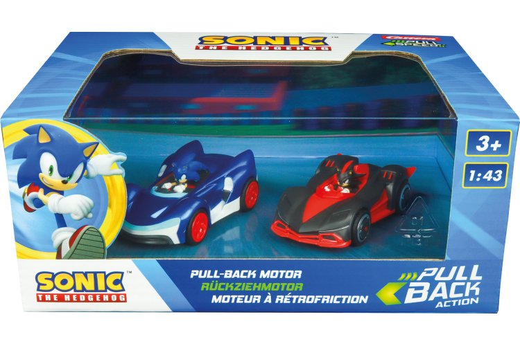 1:43 Carrera P&S Sonic the Hedgehog Sonic vs. Shadow - Pull-Back TwinPack - Car15813023 - CAR15813023