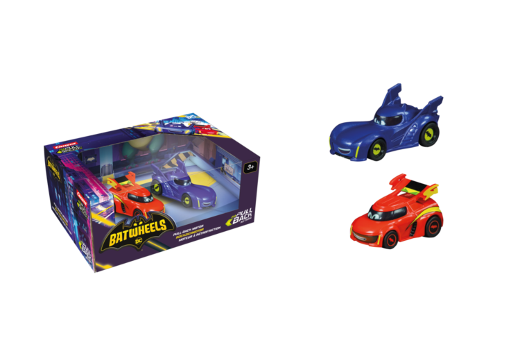 1:43 Carrera Pull and Speed - Batwheels - BAM vs. RED - Pull-Back Auto's TwinPack - Car15813024 1 - CAR15813024
