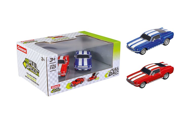 1:43 Carrera Pull & Speed &ndash; Ford Mustang &rsquo;67 &ndash; Pull-Back Twin Pack - Car15813030 1 - CAR15813030