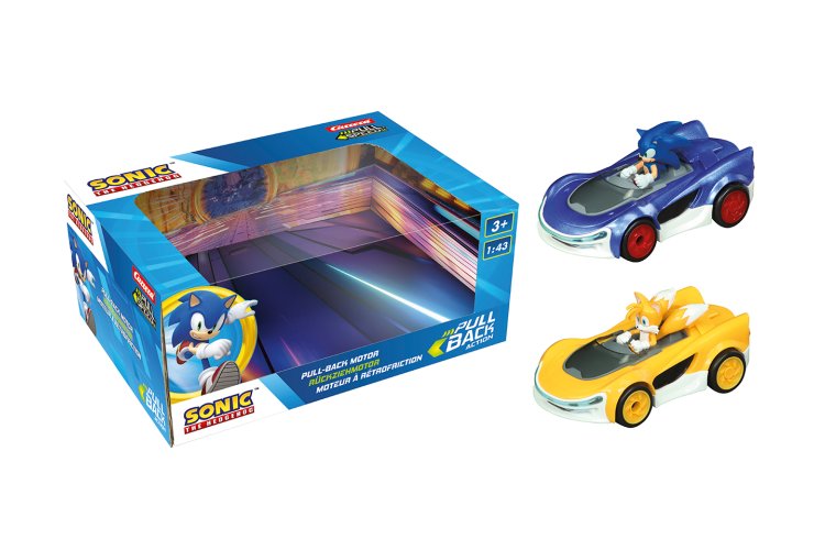 1:43 Carrera Pull & Speed - Sonic Racing CrossWorlds - Sonic & Tails - Pull-Back Twin Pack - Car15813041 1 - CAR15813041