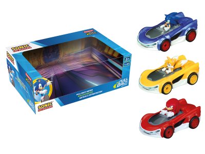 1:43 Carrera Pull & Speed - Sonic Racing CrossWorlds - Sonic & Tails & Knuckles - Pull-Back Pack of 3 - Car15813042 1 - CAR15813042