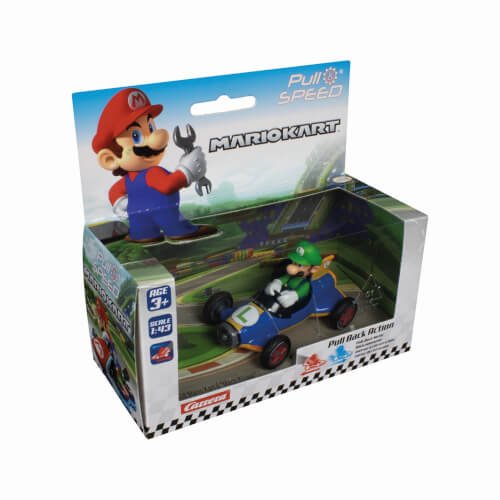 1:43 Carrera P&S Mario Kart - Mach8 car Luigi  - Pull-Back - Car15817069luigi 2 - CAR15817069Luigi