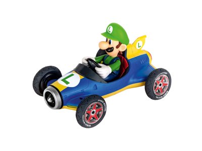 1:43 Carrera P&S Mario Kart - Mach8 car Luigi  - Pull-Back - Car15817069luigi - CAR15817069Luigi