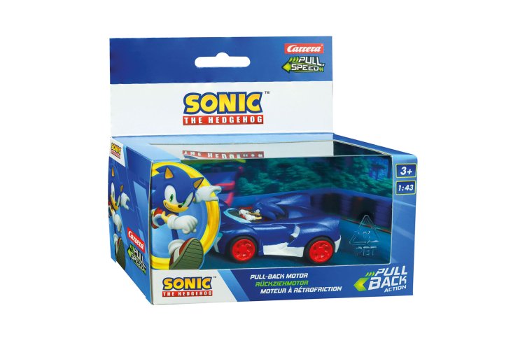thumbnail image 2 of Sonic The Hedgehog 4" Pull Back Race Car - SEGA Mini Speed Racer Toy For Boys 3+ 2 of 6