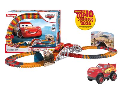 Carrera STRAX Disney Pixar Cars - Starter Set with Lightning McQueen - 217 Pieces - Build and Play Track - Car16161000 1 - CAR16161000