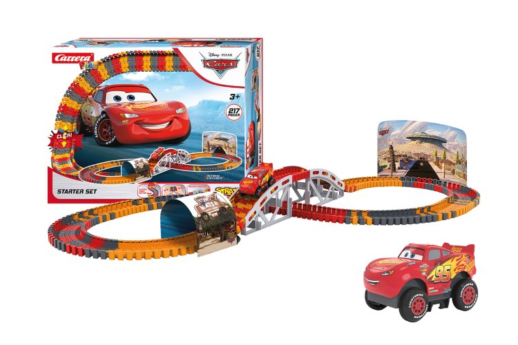 Carrera STRAX Disney Pixar Cars - Starter Set with Lightning McQueen - 217 Pieces - Build and Play Track - Car16161000 2 - CAR16161000