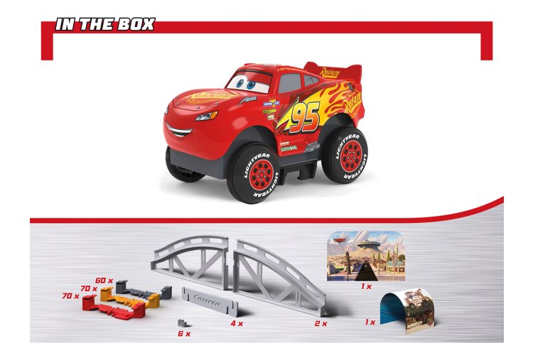 Carrera STRAX Disney Pixar Cars - Starter Set with Lightning McQueen - 217 Pieces - Build and Play Track - Car16161000 3 - CAR16161000