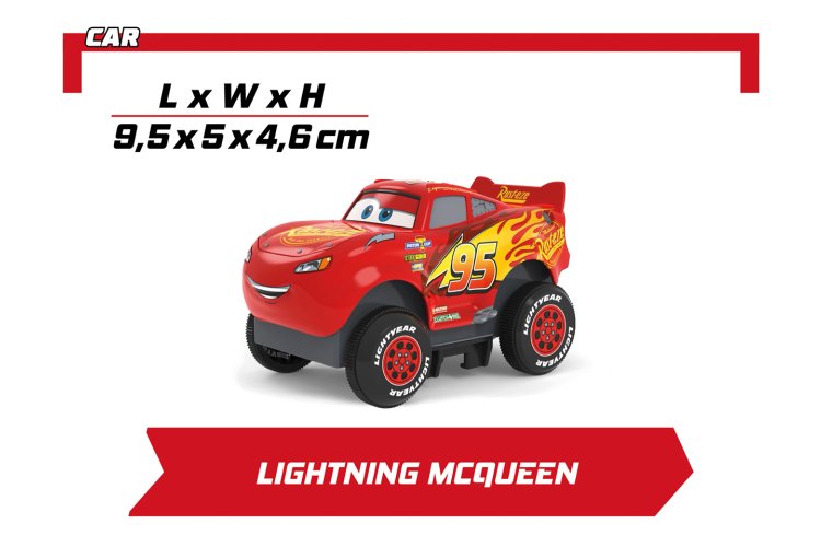 Carrera STRAX Disney Pixar Cars - Starter Set with Lightning McQueen - 217 Pieces - Build and Play Track - Car16161000 4 - CAR16161000