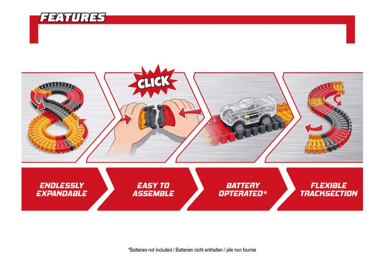 Carrera STRAX Disney Pixar Cars - Starter Set with Lightning McQueen - 217 Pieces - Build and Play Track - Car16161000 6 - CAR16161000