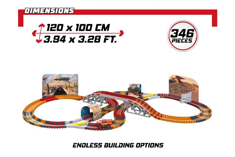 Carrera STRAX Disney Pixar Cars - Big Set with Lightning McQueen - 346 Parts - Build and Play Track - Car16161001 5 - CAR16161001