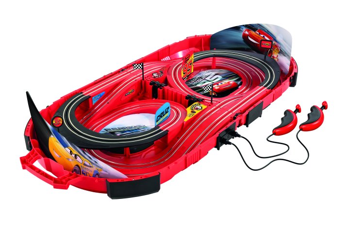 Carrera Speed Arena &ndash; Disney Pixar Cars &ndash; Suitcase Race Track &ndash; Lightning McQueen & Dinoco Cruz Ramirez &ndash; 2.77m Length - Car20016002 2 - CAR20016002