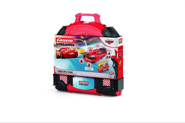 Carrera Speed Arena &ndash; Disney Pixar Cars &ndash; Suitcase Race Track &ndash; Lightning McQueen & Dinoco Cruz Ramirez &ndash; 2.77m Length - Car20016002 3 - CAR20016002