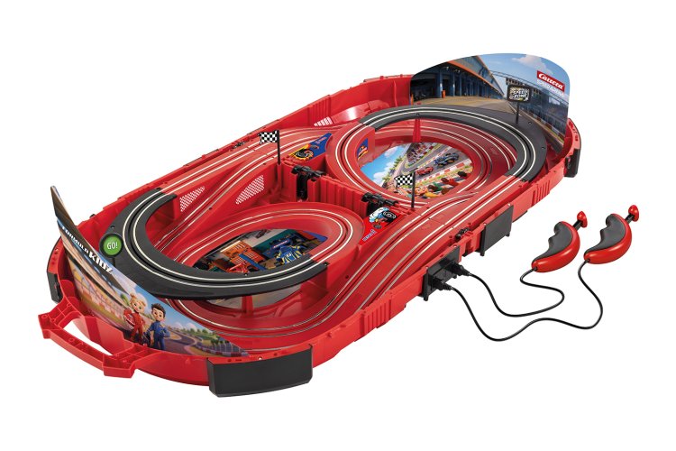 Carrera Speed Arena &ndash; FormulaKidz &ndash; Suitcase Racetrack &ndash; Formula Kidz Racer Red & Blue &ndash; 2.77m - Car20016004 2 - CAR20016004