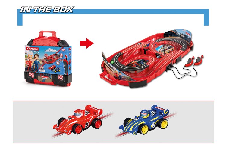 Carrera Speed Arena &ndash; FormulaKidz &ndash; Suitcase Racetrack &ndash; Formula Kidz Racer Red & Blue &ndash; 2.77m - Car20016004 5 - CAR20016004