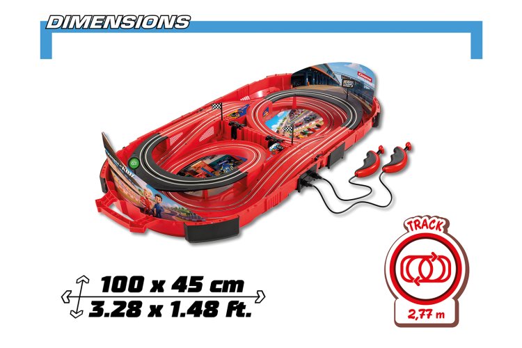 Carrera Speed Arena &ndash; FormulaKidz &ndash; Suitcase Racetrack &ndash; Formula Kidz Racer Red & Blue &ndash; 2.77m - Car20016004 6 - CAR20016004