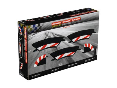 Carrera DIGITAL 124/132/Evolution - Uitbreidingsset Binnenste Railstukken met Randstrips voor 60&deg; Bochten - 3 Baanonderdelen - Car20020551 1 - CAR20020551