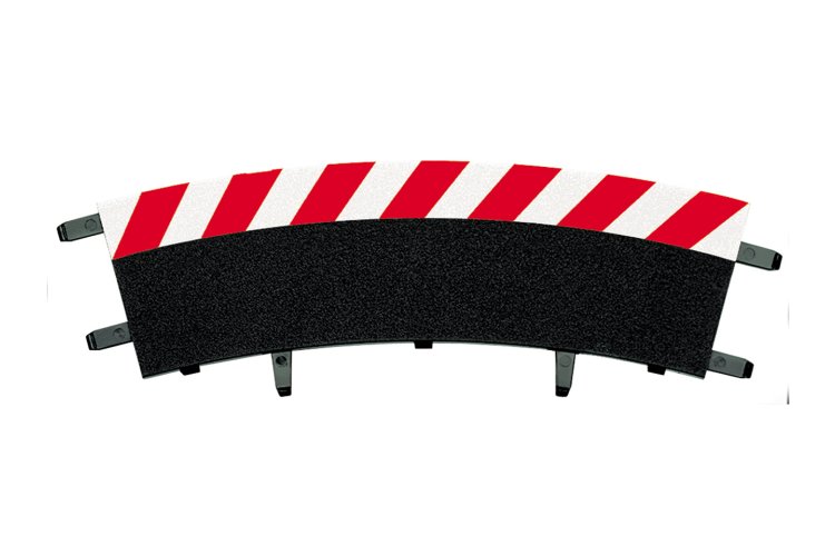 Carrera DIGITAL 124/132/Evolution - Uitbreidingsset Buitenrandstrips voor 2/30&deg; Bochten - 8 Baanonderdelen - Car20020562 1 - CAR20020562