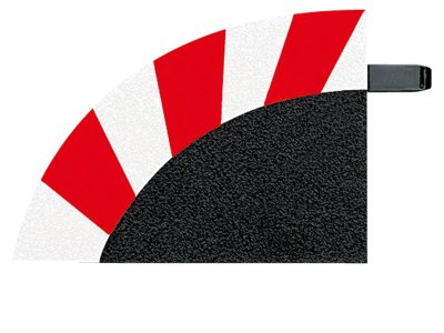 Carrera DIGITAL 124/132/Evolution - Uitbreidingsset Buitenrandstrips voor 3/30&deg; Bochten - 8 Baanonderdelen - Car20020563 1 - CAR20020563