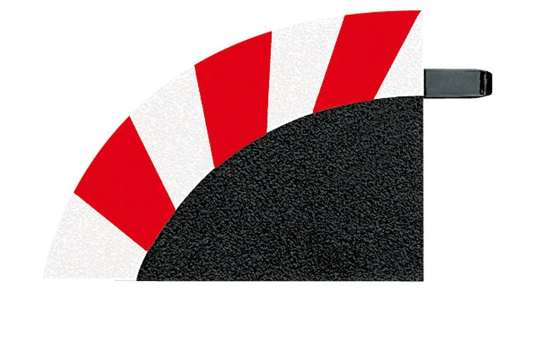 Carrera DIGITAL 124/132/Evolution - Uitbreidingsset Buitenrandstrips voor 3/30&deg; Bochten - 8 Baanonderdelen - Car20020563 1 - CAR20020563