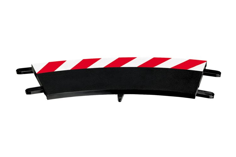 Carrera DIGITAL 124/132/Evolution - Uitbreidingsset Buitenrandstrips voor 1/30&deg; Bochten - 8 Baanonderdelen - Car20020567 1 - CAR20020567