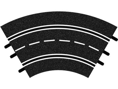 Carrera DIGITAL 124/132/Evolution - Uitbreidingsset Gebogen Railstukken 1/60&deg; - 3 Baanonderdelen - Car20020571 1 - CAR20020571