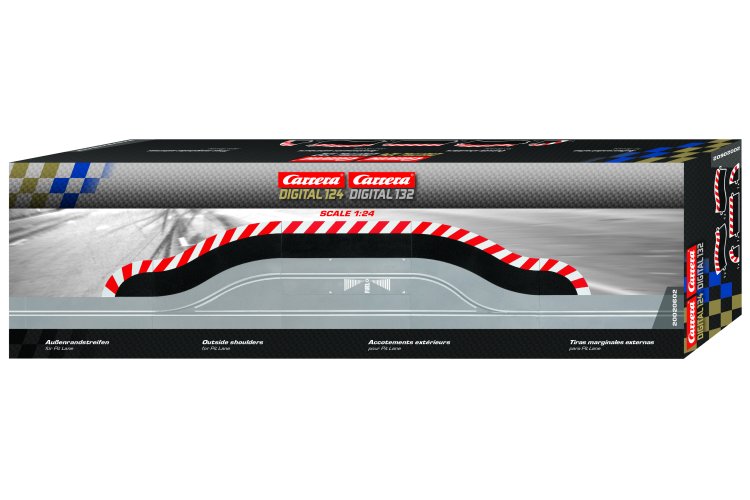 Carrera DIGITAL 124/132/Evolution &ndash; Expansion Set Outside Curb for Pit Lane &ndash; 5 Parts - Car20020602 1 - CAR20020602