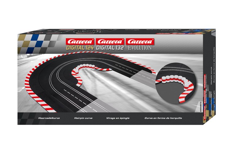 Carrera DIGITAL 124/132/Evolution - Uitbreidingsset Haarspeldbocht - 7 Baanonderdelen - Car20020613 1 - CAR20020613