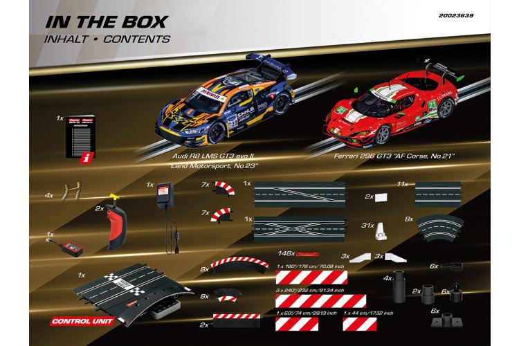 Carrera DIGITAL 124 - Super Showdown - Ferrari 296 GT3 AF Corse vs. Audi A8 LMS GT 3 evo II - Racebaan 8m - Car20023639 5 - CAR20023639