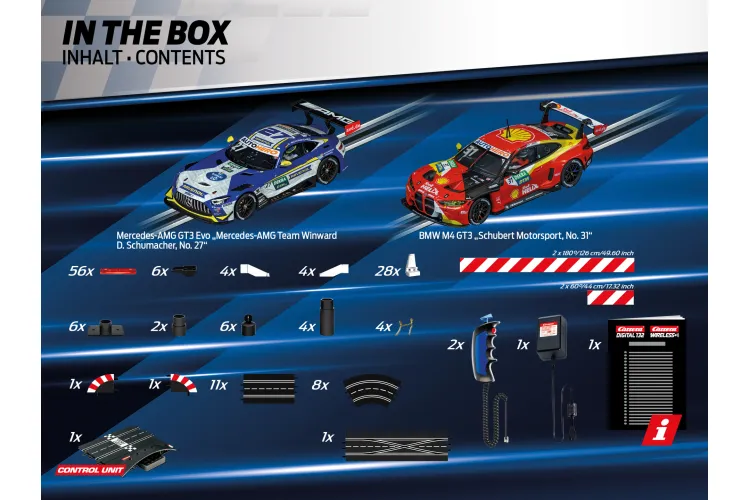 Carrera DIGITAL 132 - Fast and Fabulous - Mercedes-AMG GT3 Evo vs. BMW M4 GT3 - Racebaan - Car20030030 6 - CAR20030030
