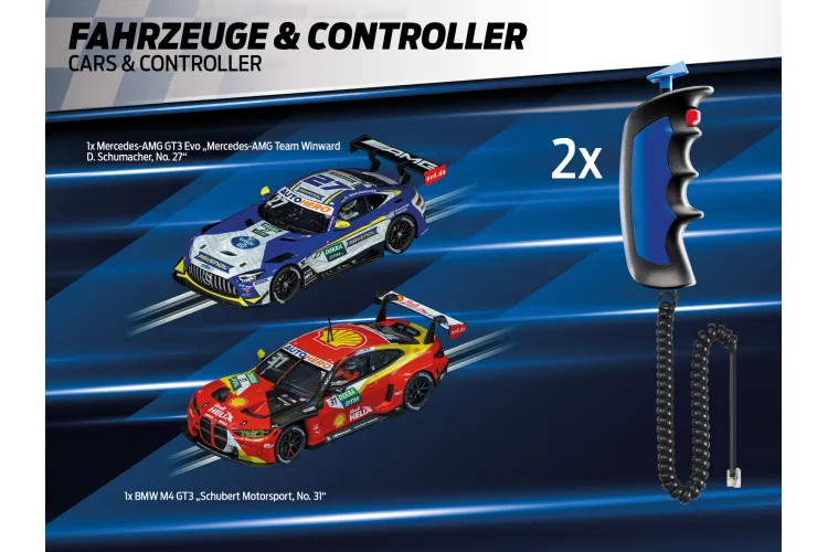 Carrera DIGITAL 132 - Fast and Fabulous - Mercedes-AMG GT3 Evo vs. BMW M4 GT3 - Racebaan - Car20030030 7 - CAR20030030