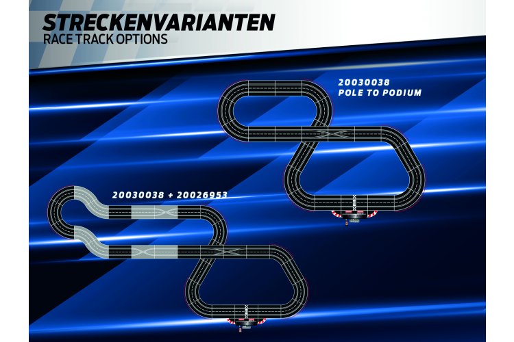 Carrera DIGITAL 132 - Pole to Podium - Mercedes-AMG GT3 Evo vs. Ferrari 296 GT3 - Racetrack 7.6m - Car20030038 8 - CAR20030038