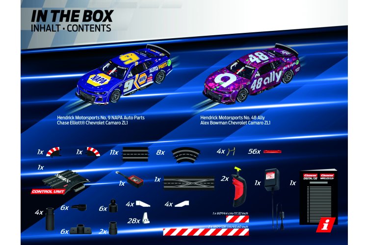 Carrera DIGITAL 132 - NASCAR - Chevrolet Camaro NextGen ZL1 - Racetrack 7.3m - Car20030042 7 - CAR20030042