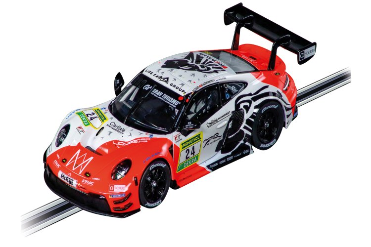 Carrera DIGITAL 132 - Full Throttle - Porsche 911 GT3 R vs. Lamborghini Hurac&aacute;n GT3 Evo2 - Racebaan 8m - Car20030045 4 - CAR20030045