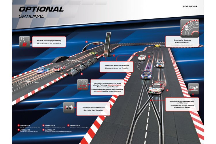 Carrera DIGITAL 132 - Full Throttle - Porsche 911 GT3 R vs. Lamborghini Hurac&aacute;n GT3 Evo2 - Racebaan 8m - Car20030045 9 - CAR20030045