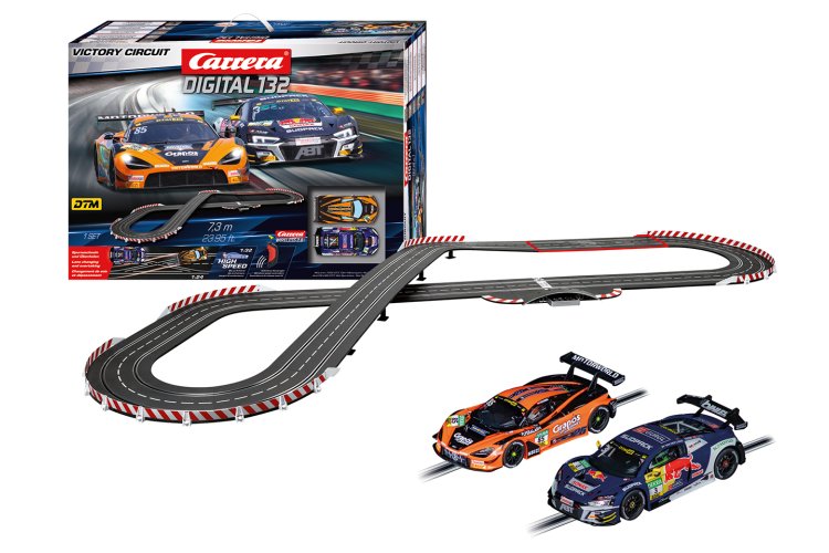 Carrera DIGITAL 132 - Victory Circuit - McLaren 720S GT3 vs. DTM 2024 Audi R8 LMS GT3 - Racebaan 7,3m - Car20030047 1 - CAR20030047