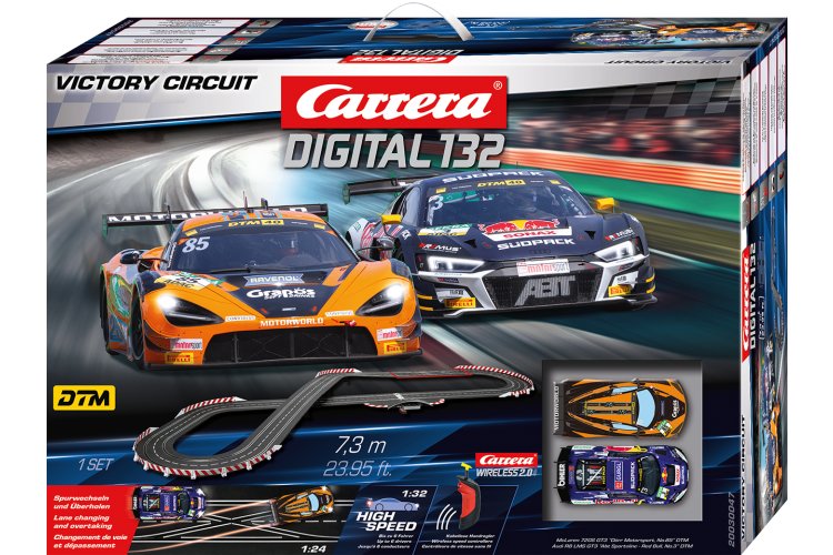 Carrera DIGITAL 132 - Victory Circuit - McLaren 720S GT3 vs. DTM 2024 Audi R8 LMS GT3 - Racebaan 7,3m - Car20030047 11 - CAR20030047